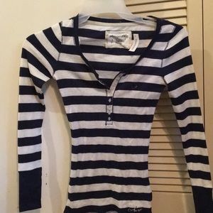 Aeropostale Navy/White stripe thermal